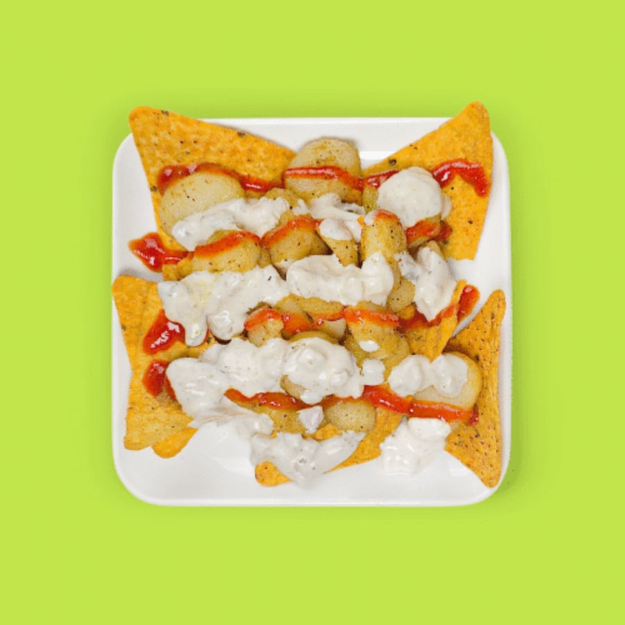 Aloo Chaat Nachos