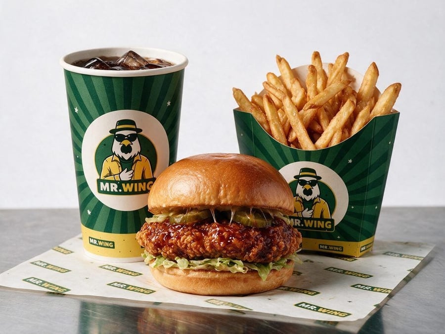 Sticky BBQ Burger Menü